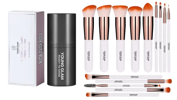 oung Glam Daily Essential Makeup Brushes